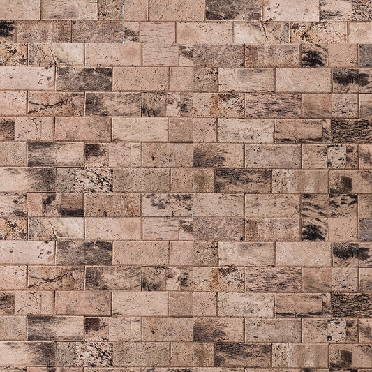 Natural Brick Cork Wall Covering Sample | 7x7